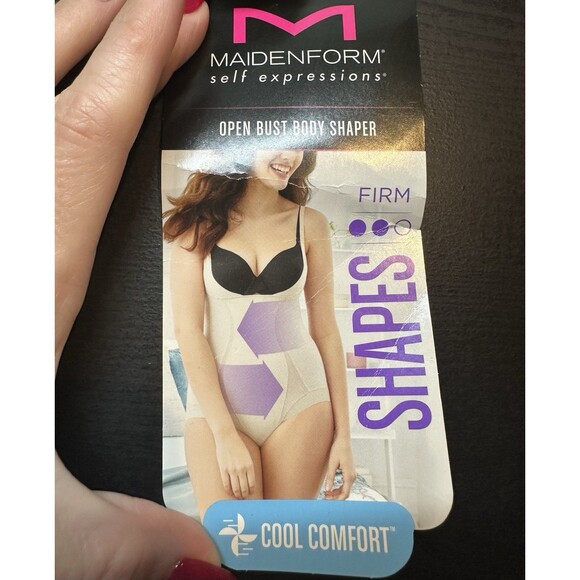 NWT Maidenform Firm Control Shapewear Open Bust Body Shaper Size M Black #1304 - Picture 1 of 5